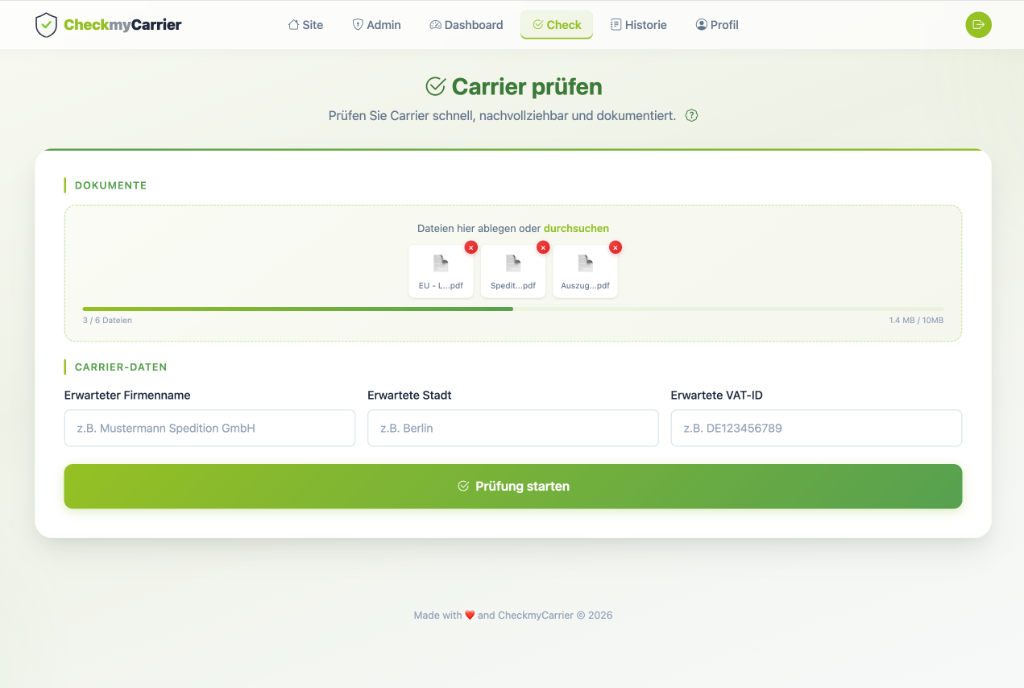 Chatbot-Ansicht mit Treffern